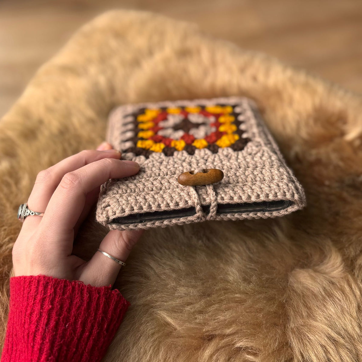 Gehaakte e-reader Hoes - Granny Square